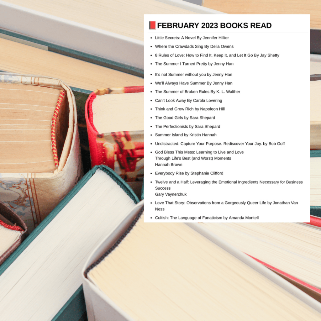 What I Read Monthly Round Up- February&nbsp;2023