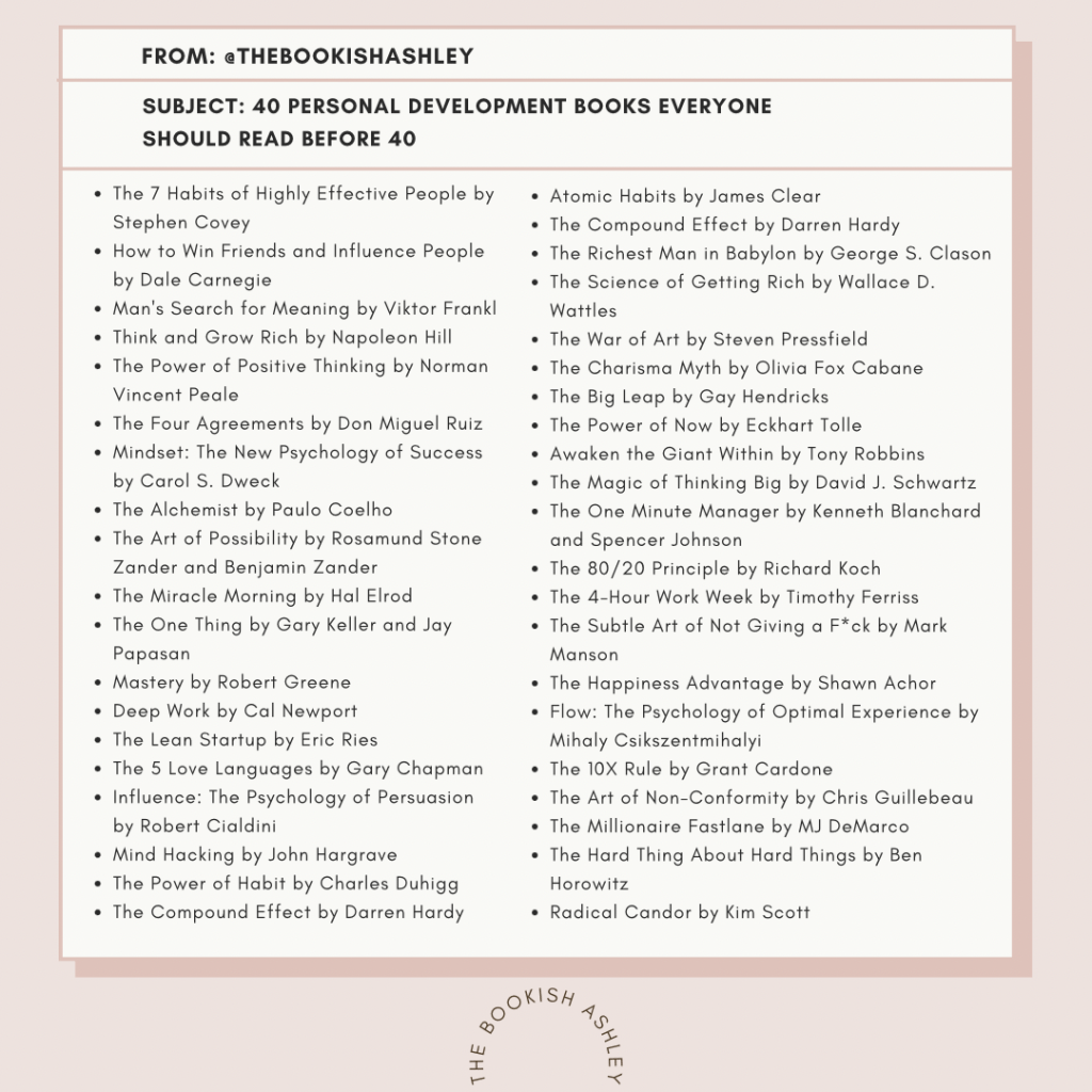 40 Personal Development Books Everyone Should Read Before&nbsp;40